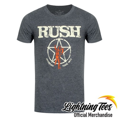 Rush Official US Tour 1977 Grey T-Shirt 
