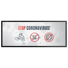 Stop Corona Bar Runner Cocktail Party Bar Mat Man Cave Bar Accessory