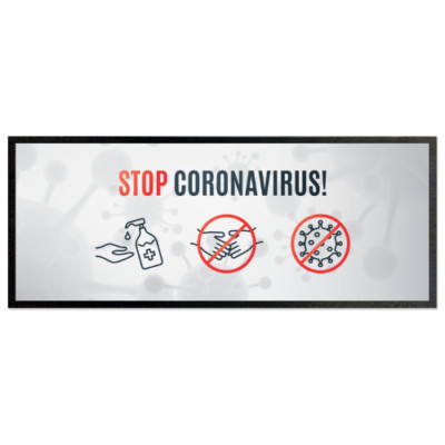 Stop Corona Bar Runner Cocktail Party Bar Mat Man Cave Bar Accessory