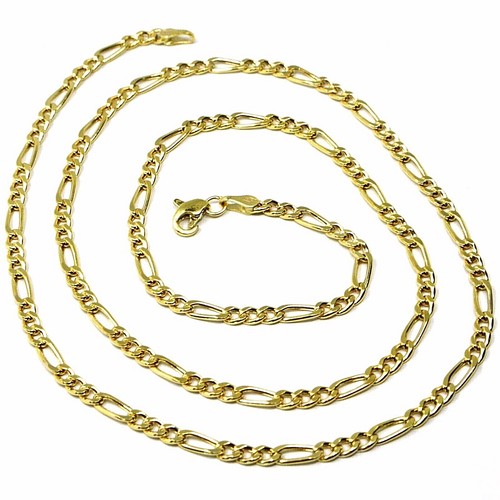 9k Gold Chain Figaro Gourmette Alternate 3 1 Flat Links 3mm 50cm Inches Ebay 9k Gold Chain Figaro Gourmette Alternate 3 1 Flat Links 3mm 50cm Inches Ebay