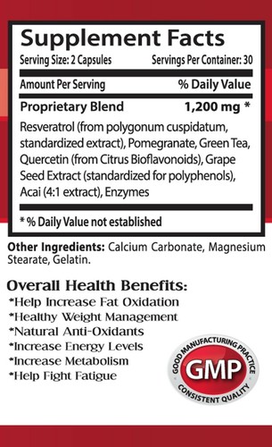 Resveratrol Pulver - RESVERATROL SUPREME 1200mg - niedrigerer Blutdruck 1B - Bild 2 von 9
