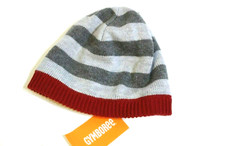 Gymboree Boy's Sweater Knit Hat Youth Size S 5 6 Gray Red Striped Winter