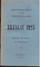 Breslau 1925 Meisterschaft Von Deutschland Championship Of Germany