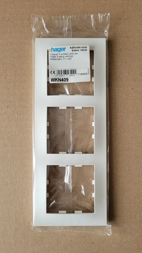 HAGER WKN503 PLAQUE 3 postes Kallysta POP horizontale entraxe 71 coloris CARBONE EUR 18,90 - FR