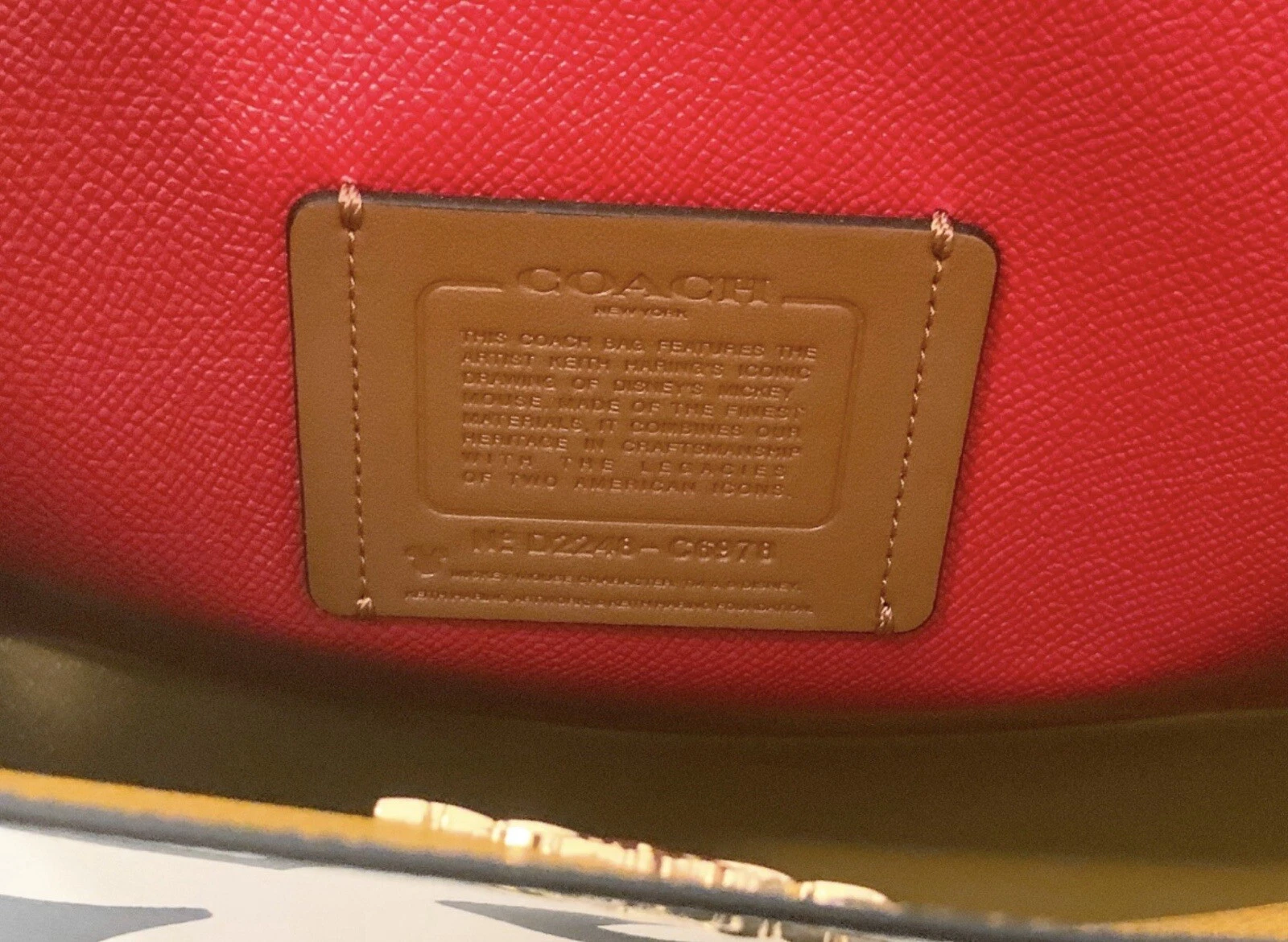 NWT COACH DISNEY X MOLLIE MICKEY TOTE BAG CHALK