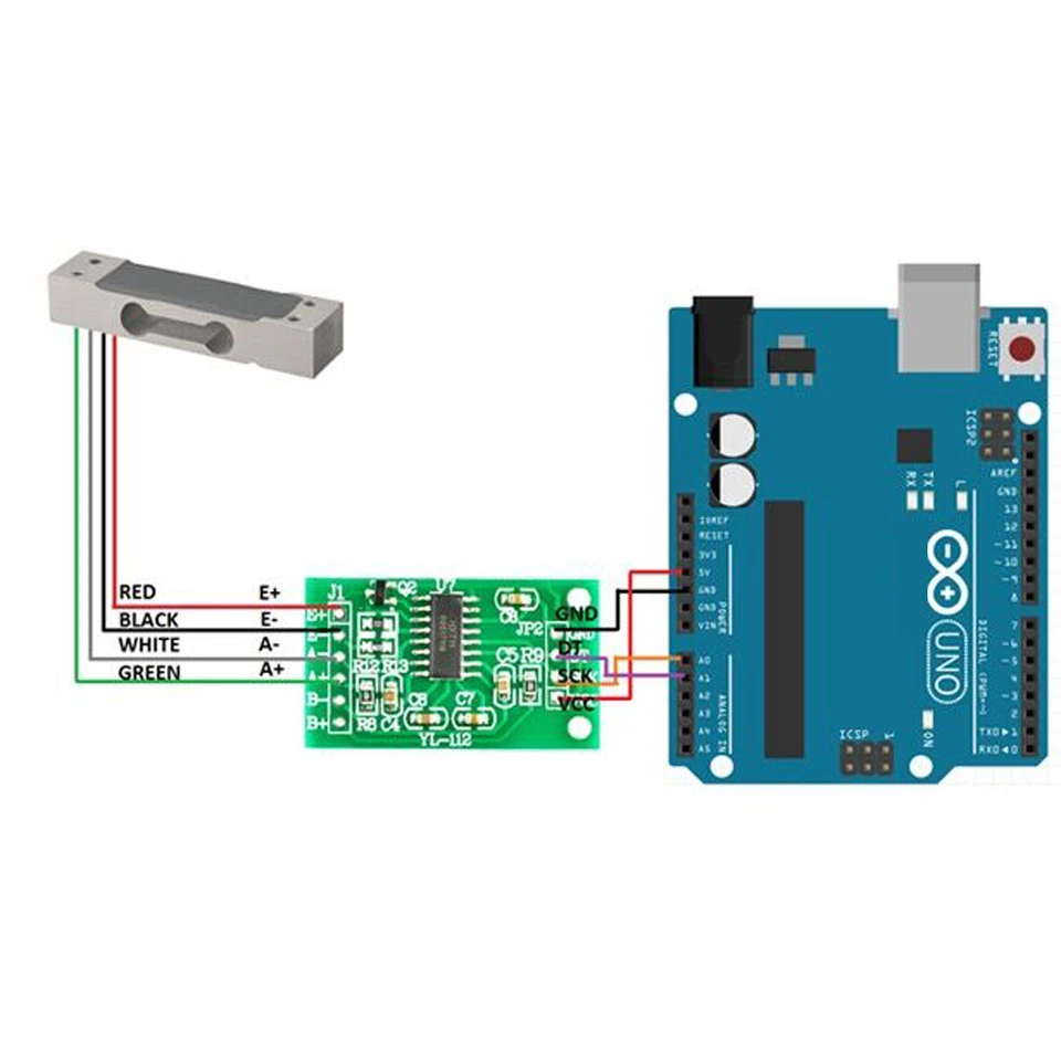 DIYmall 4pcs 20KG Scale Load Cell Weight Sensor+HX711 AD Module Weighing Sensors - Image 4 of 4
