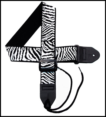 Zebra, Tiger, Leopard Guitar Straps 2" Cotton in many colors by Legacystraps - Picture 13 of 47