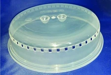 Microwave Plate Cover Clear With Steam Vent Splatter Lid 10.25" Food Dish New