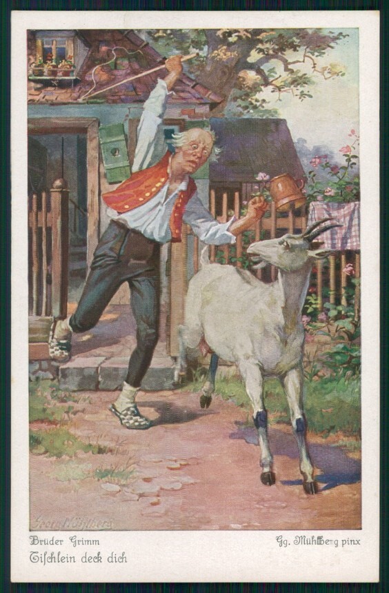 Artist Signed G. Muhlberg Grimm Fairy Tales serie 267 postcard TC3739