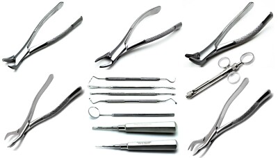 Dental Extraction Tray Setup Stainless Steel Premium Instruments Set of 13 