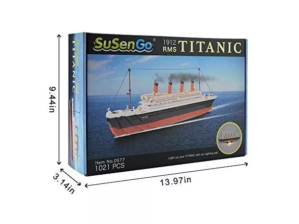 SuSenGo Building Bricks for Titanic 1021 Pieces Block Model Kit