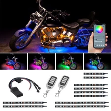 LEDGlow 10pc Bluetooth Million Color LED Motorcycle Light Kit w Smartphone App