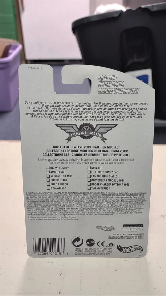 2003 Hot Wheels Final Run 1996 MUSTANG GT #197 #3/12 Metal Collection NEW  C14 - Image 2 of 2