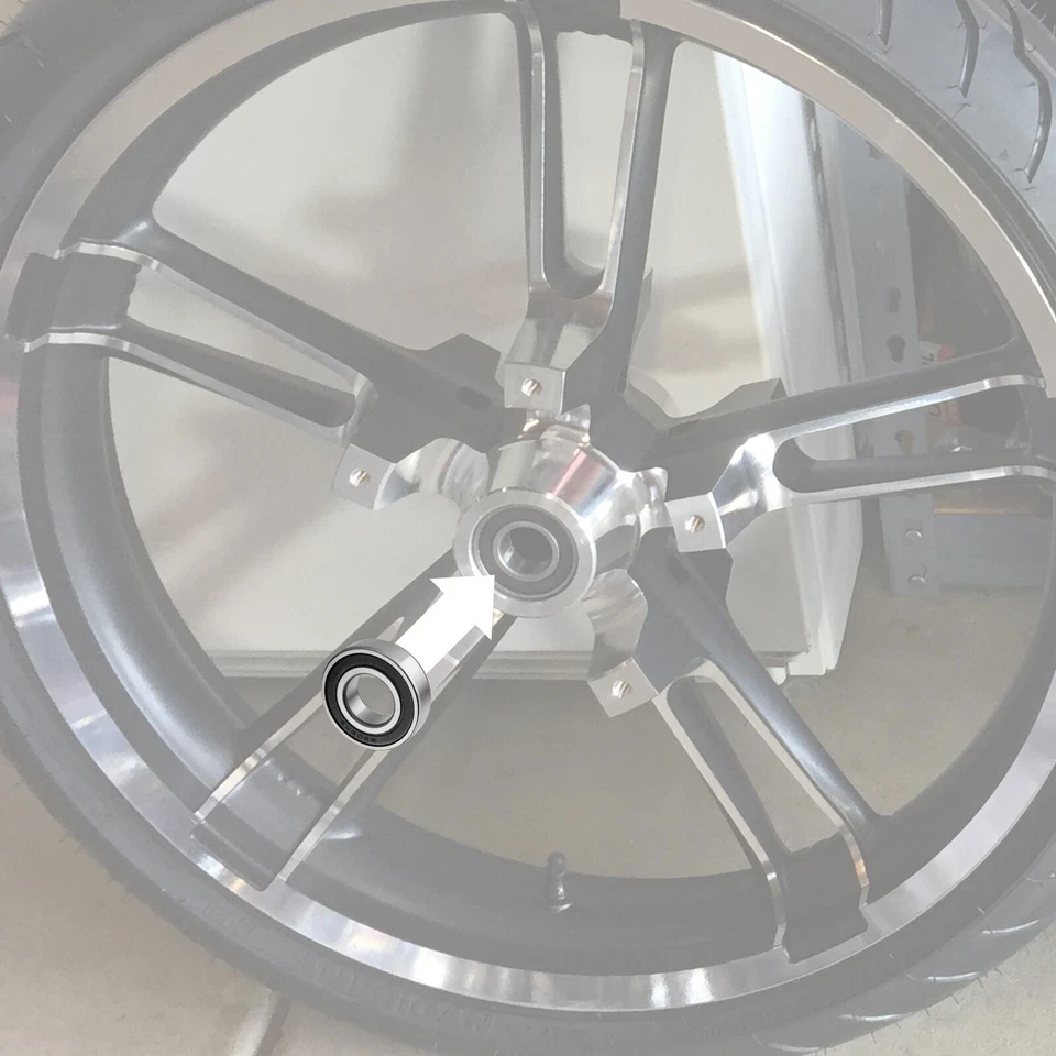 4x 25mm Front Rear Wheel Bearings For Harley Dyna Low Rider Street Bob Non-ABS - Image 3 of 4