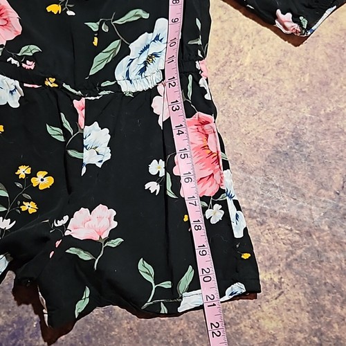 Black Floral Romper - Picture 4 of 6