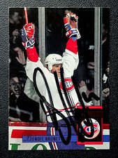 BENOIT BRUNET AUTHENTIC AUTOGRAPH 1993-94 DONRUSS 93-94 NO 166         28772