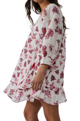 Free People Camella Mini Dress in Ivory Combo - XS