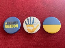 Pray For Ukraine Freedom - 3 x 1.75" fridge magnets