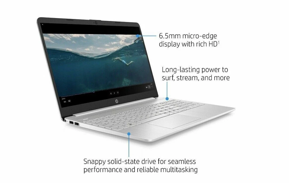 HP 14 HD, i3-1005G1 3.4GHz, 8GB RAM, 256 GB SSD Windows 10 Brand New - Image 2 of 4