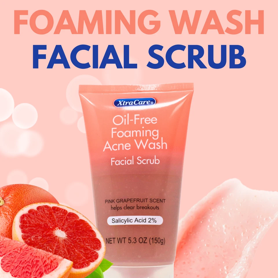 XtraCare Oil-Free Foaming Acne Wash, Facial Scrub, 5.3 fl oz – Salicylic Acid 2% - Image 2 of 4