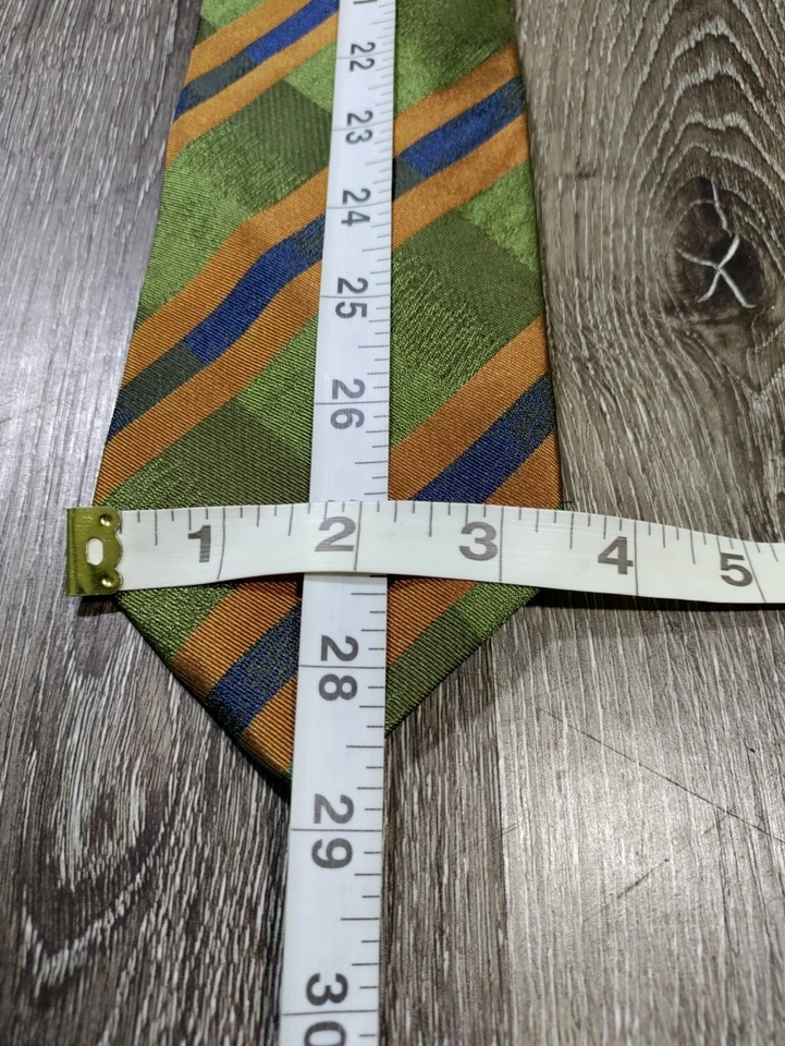 Corbata de seda para hombre Tino Cosma 58"x3,5" tejida hecha en Italia corbata clásica Foto 2 de 4