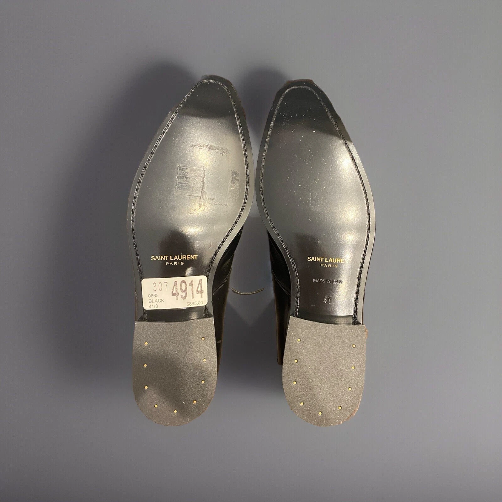 SAINT LAURENT (YSL) Saint Laurent scarpe uomo pelle nera TG41 Italia