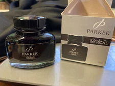Parker Fountain Pen Ink Bottle Black QUINK Ink 57 ml Fountain Pen Refill