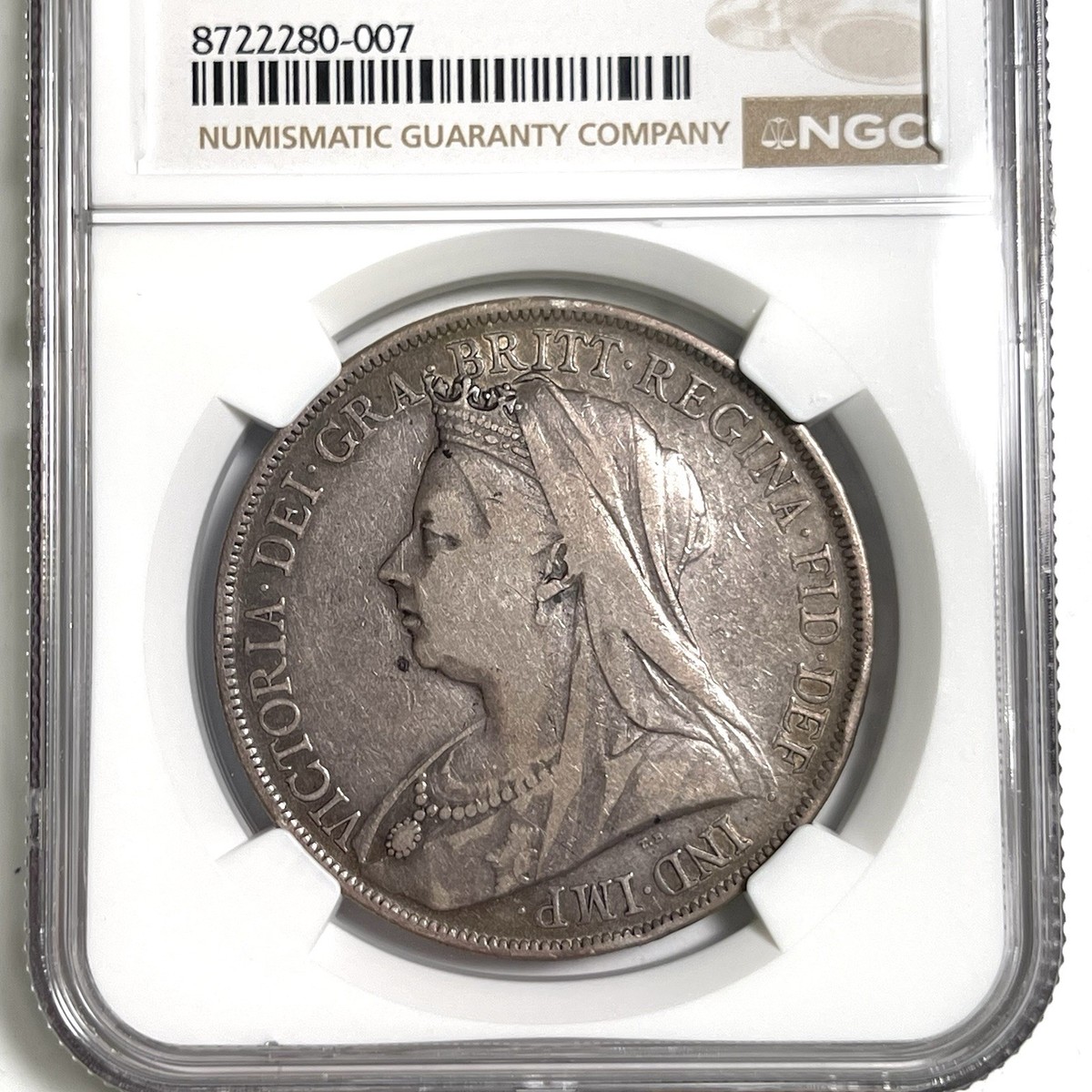 1900 Silver Crown Great Britain LXIV NGC VF25 Silver Coin England