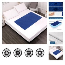 Waterproof Mattress Pad 34x52" - Absorbent Bed Protector for Kids  Pets