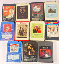 Lot of 10 Vintage 1970s 8-Track Tape Cartridges   Classic Rock, Pop  Soundtrack