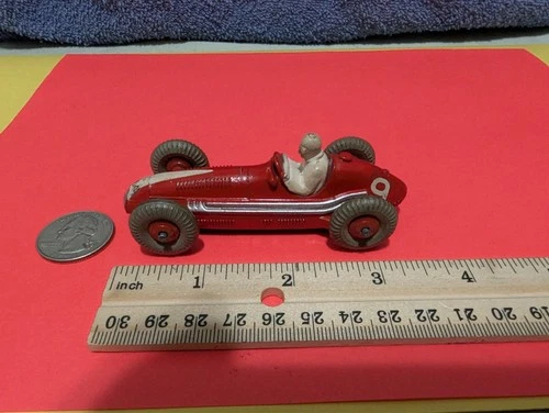 Dinky Toys, 23 N Maserati Racing Car,Red #9 made in England, vintage ,used