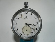 CYMA Antique Manual Winding Pocket Watch Swiss Screw Back Used