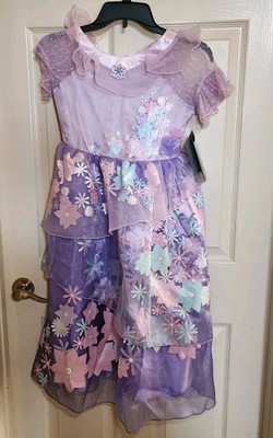 Disney Parks Isabela Madrigal Encanto Kids Costume Girls 7/8 Deluxe Dress NWT
