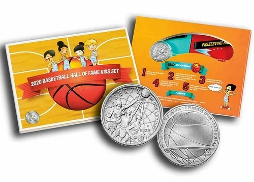 2020 S Basketball Hall of Fame Kids Set Curved Enhanced Uncirculated Half Dollar