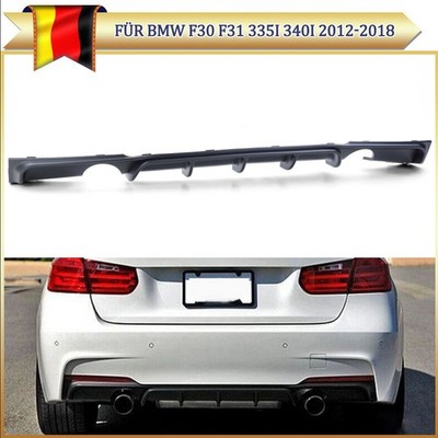 Heckdiffusor Schwarz Matt für BMW 3er F30 F31 12-18 Stoßstange Performance Lippe