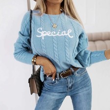 Jersey de Punto con Mensaje Bordado