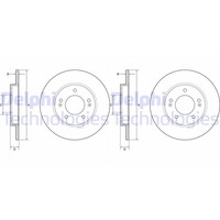 2X Delphi Bremsscheiben 272Mm Voll Hinten Passend FÜR Hyundai I30 KIA Ceed