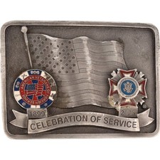 Vfw Veteran Foreign Wars Army Marine Navy Usaf Member Belt Buckle