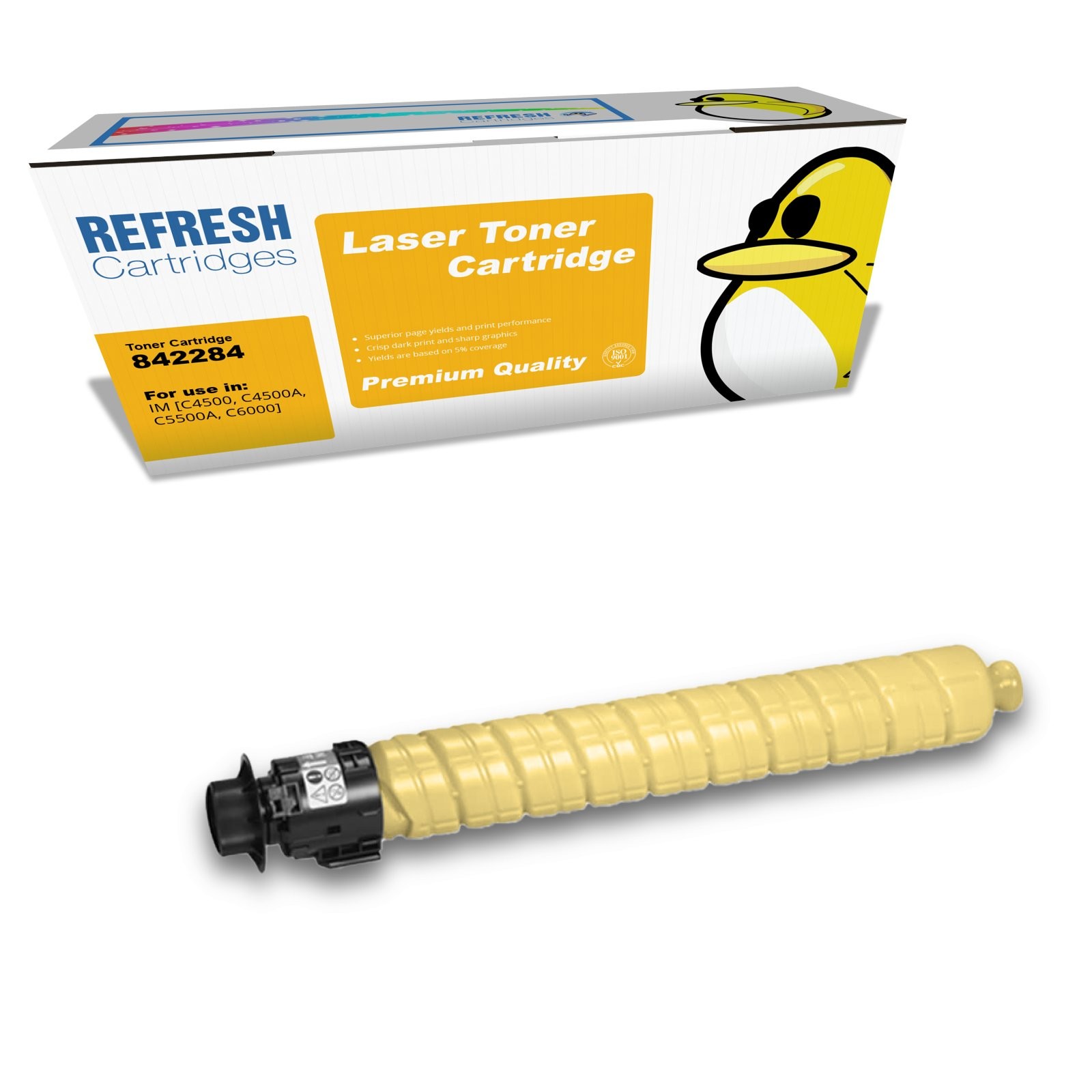 Refresh Cartridges Yellow 842284 Toner Compatible With Ricoh Printers