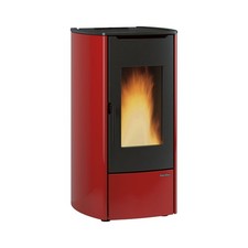Stufa a Pellet Idro Marina 11 kW – Colore Bordeaux – Riscaldamento Acqua Impiant