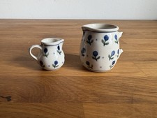 Puppengeschirr Porzellan Puppenstube 2 Teile Milchkanne Kannen Blumenmuster