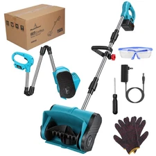 800W Cordless Snow Shovel Electric Snow Blower/Snow Thrower +21V 2600mAh Battery