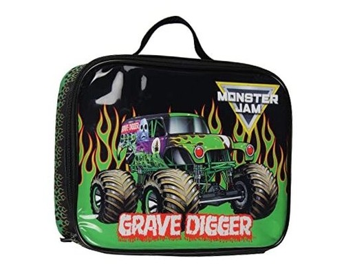 Monster Jam Grave Digger Single Compartment Insulated Lunch Box Bag - Grave