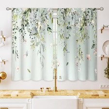 Eucalyptus Botanical Leaves Floral 26"W x 36"L Pack of 2 03 Gradient Green