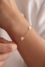 Paw Print Name Bracelet Personalized Paw Bracelet Pet Name Bracelet Dog lover