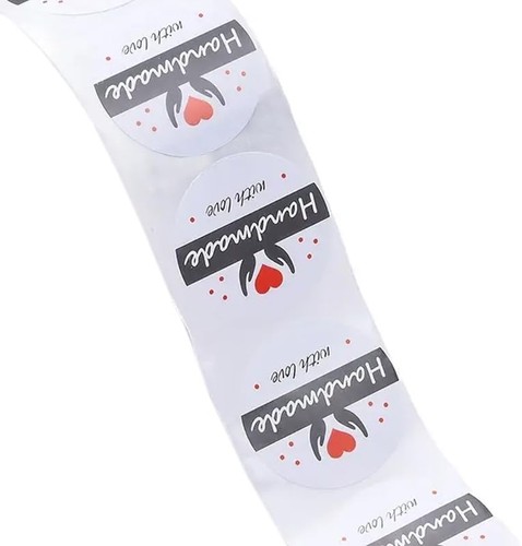 50 Sticker Homemade withLove Bags Boxes bake Stickers Packaging Business Labels - Picture 12 of 23