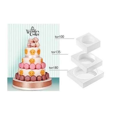 Silikomart - Silikonformen-Set für 3 stöckige Torten, rund Etagere