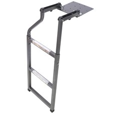 Aluminum Tailgate Ladder 42.5in, Steps Rubber Feet Universal