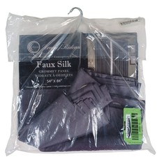 Faux Silk Grommet Curtain Panel Gray 54 X 84 Window Treatment Light Filtering
