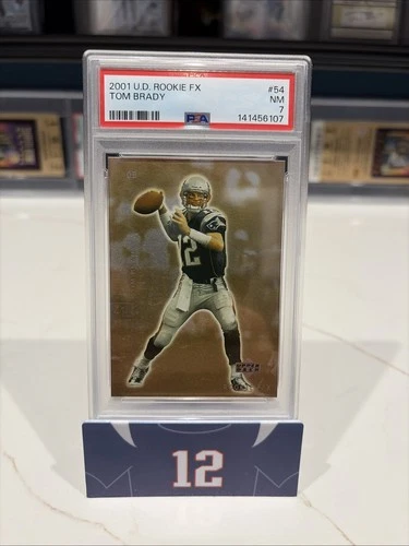 TOM BRADY 2001 UPPER DECK ROOKIE F/X #54 2ND YEAR PSA 7 INVEST GOAT HOF MVP TB12